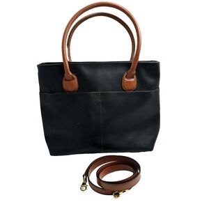 Bottega Veneta Purse Tote Bag Crossbody Strap‎ Black Brown Leather Italy